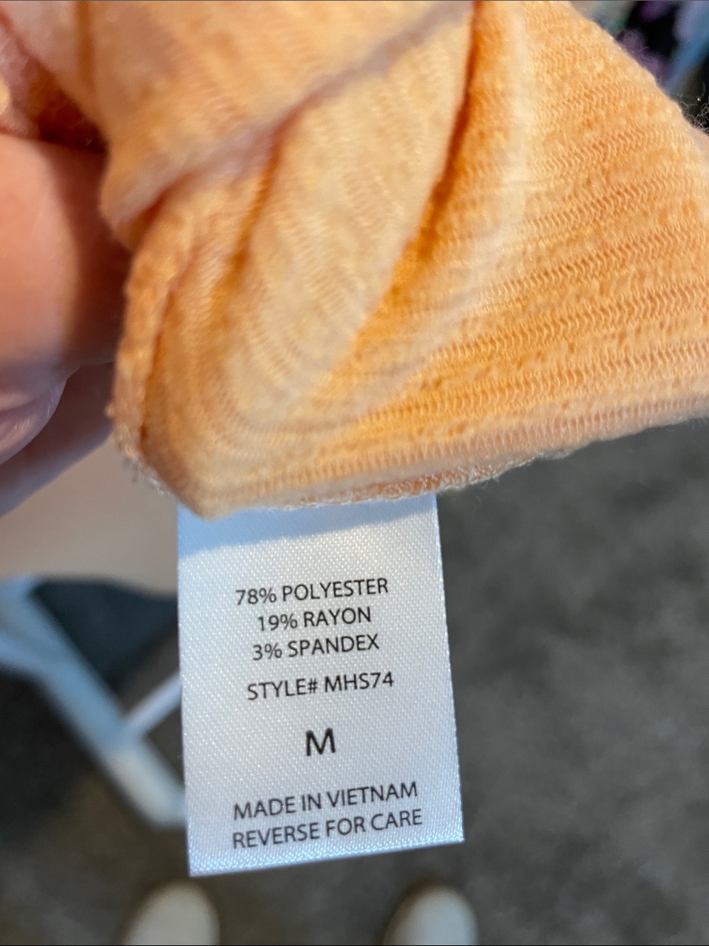 Sleeveless V-Neck Knit Dress in Peach - Picture 4 of 4